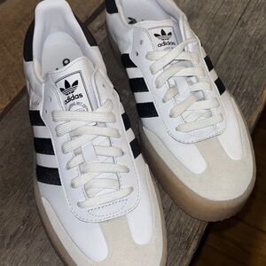 Adidas Classic White and Black Samba